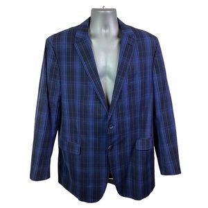ETRO Milano Blue Black Plaid Blazer